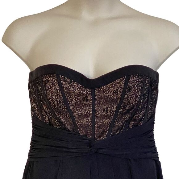 Jessica Simpson Black Lace Detail Bodice Strapless Cocktail Mini Dress Sz 14 NWT - Picture 5 of 15